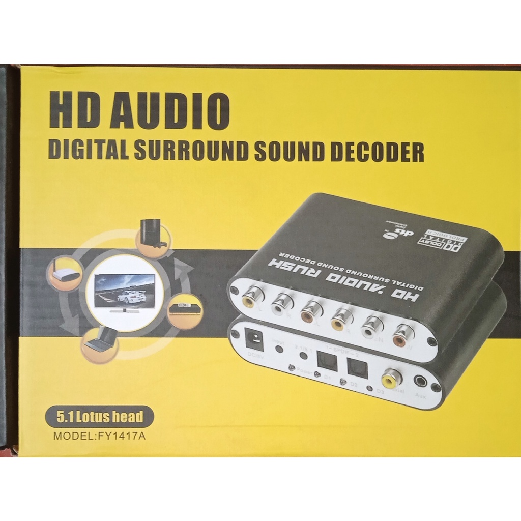 HD AUDIO RUSH DIGITAL SURROUND SOUND DECODER Shopee India