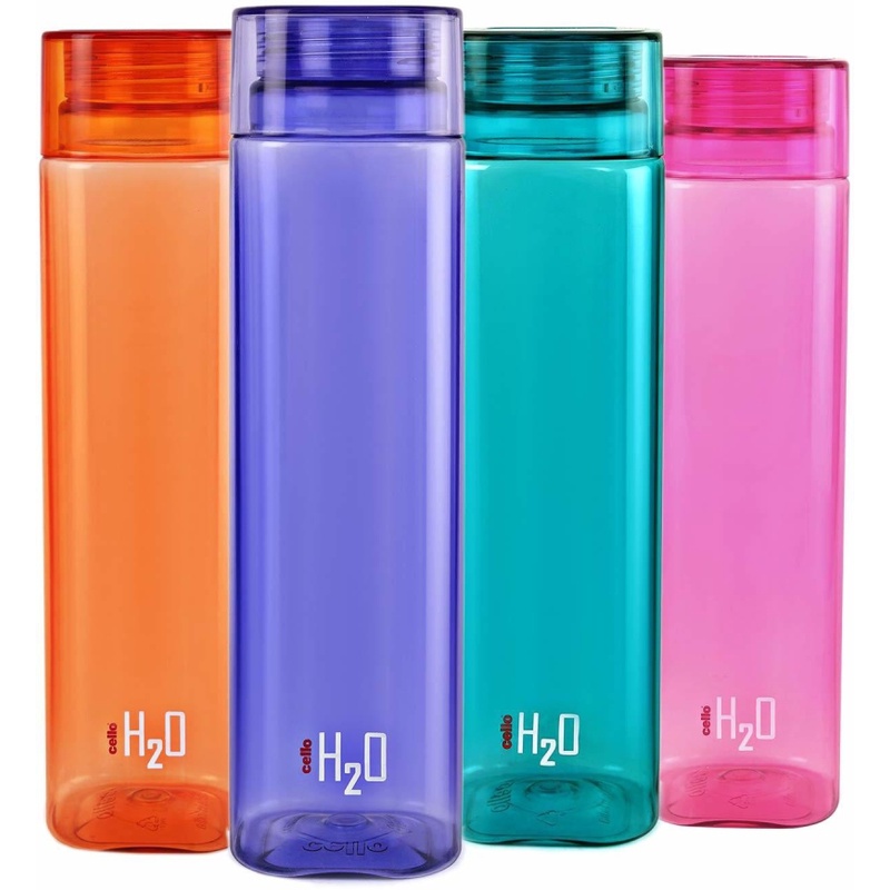 Cello Water Bottle 1 Liter Set Of 4 Multicolour 1000 Ml Bottle Pack Of 4 Multicolor Pet The Good Products And Goo Shopee India